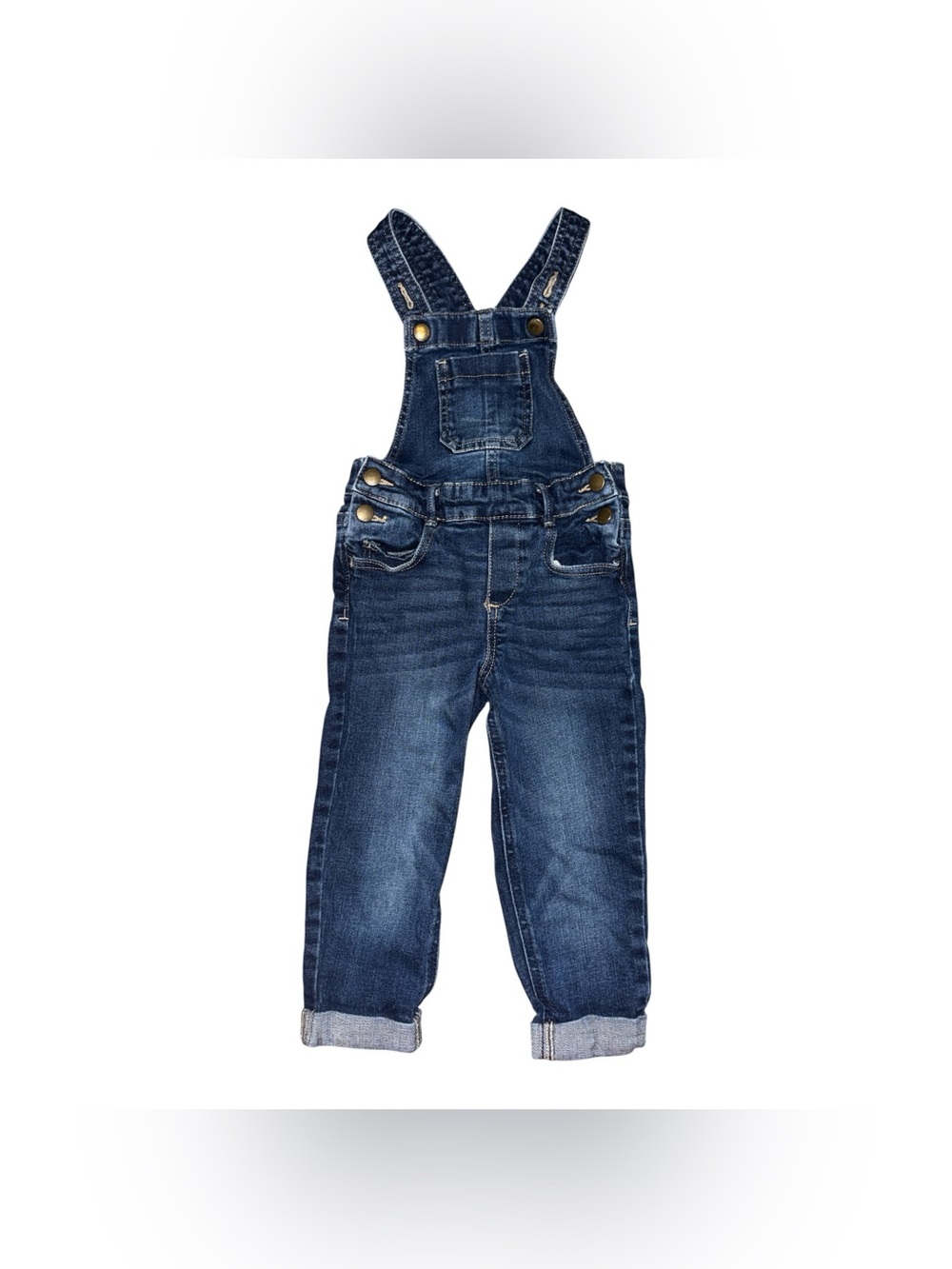 Old Navy Dark Blue Denim Kids Overalls Unisex Size 3T Jeans Casual Winter Fall